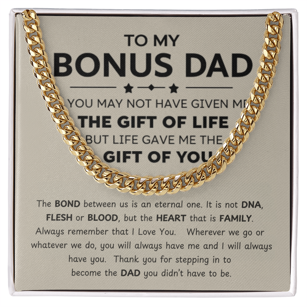 To My Bonus Dad Necklace