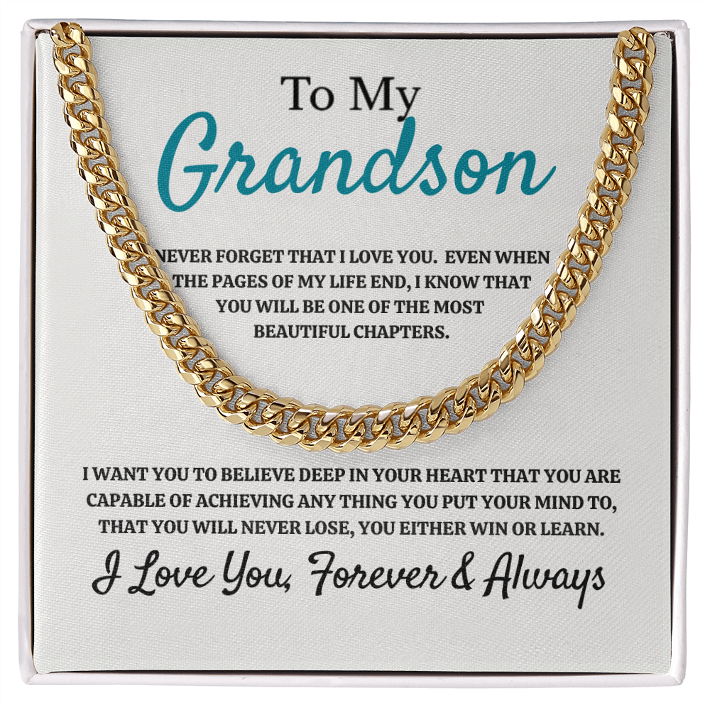 To My Grandson Necklace