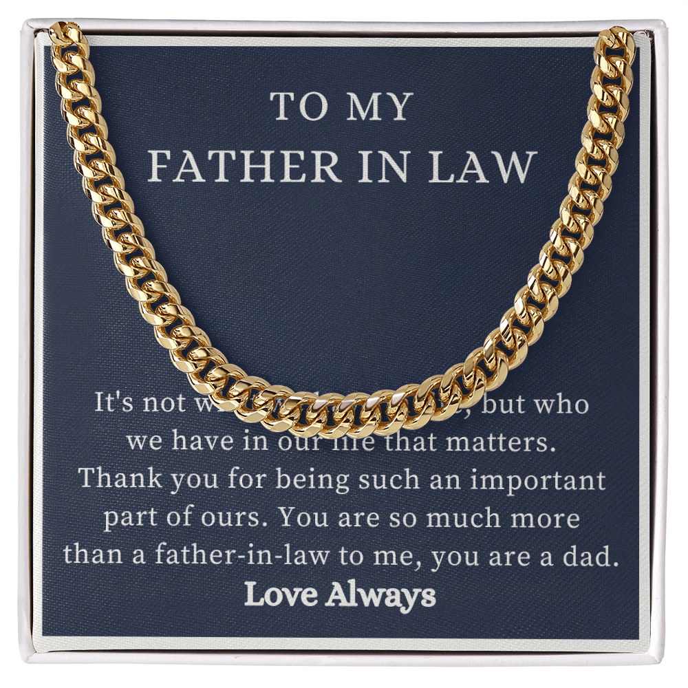 To My Father-in-Law Necklace