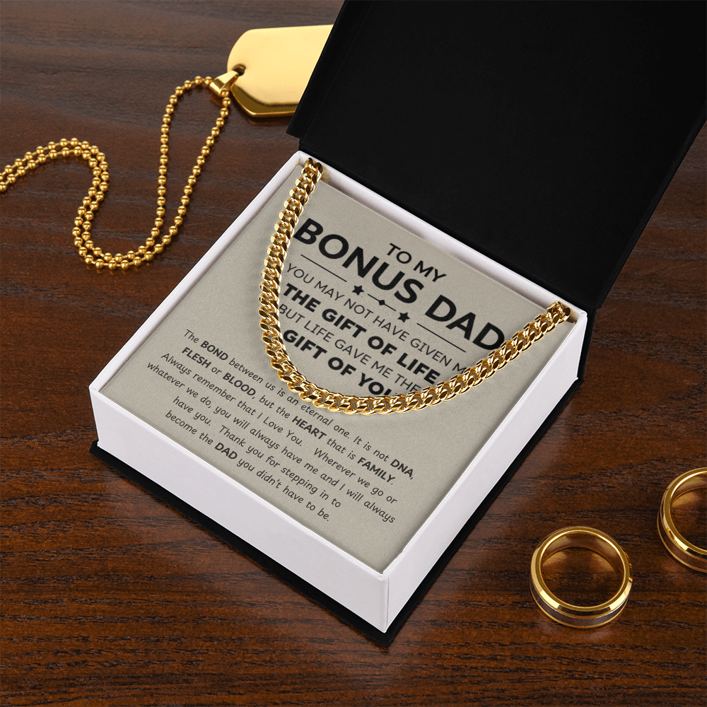 To My Bonus Dad Necklace