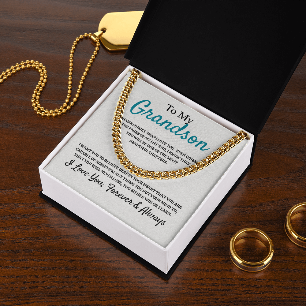 To My Grandson Necklace