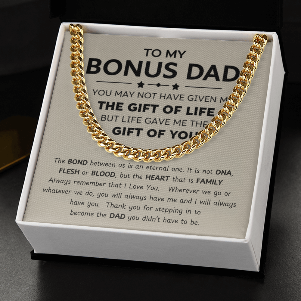 To My Bonus Dad Necklace
