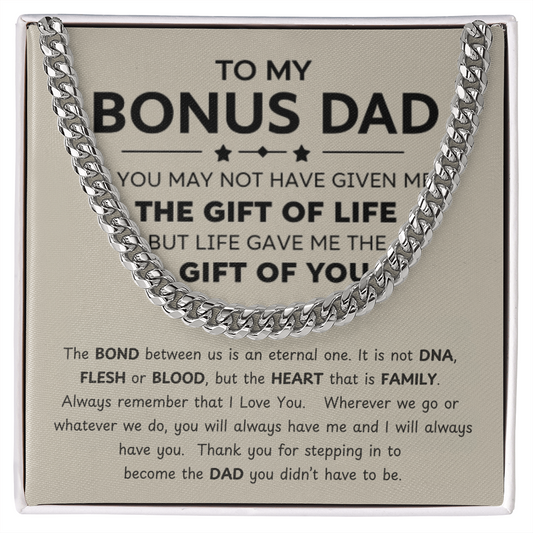 To My Bonus Dad Necklace