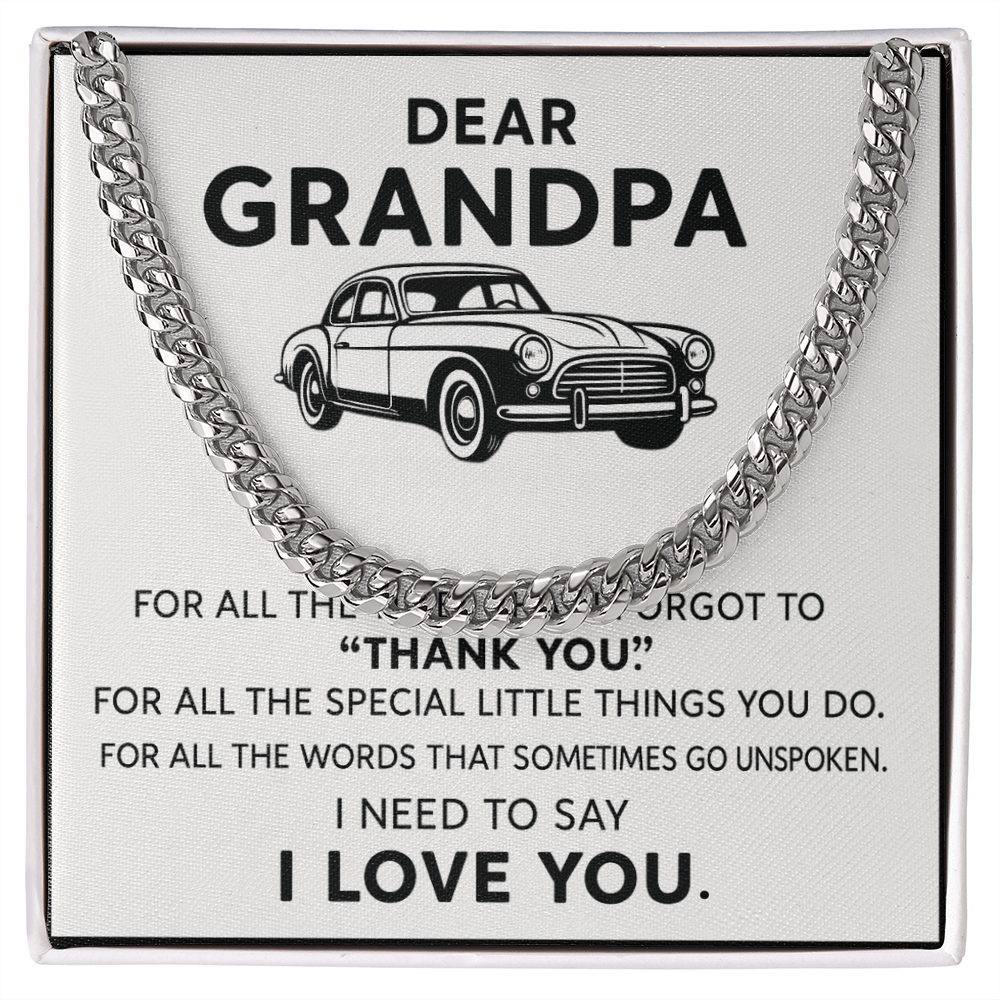 Dear Grandpa Necklace