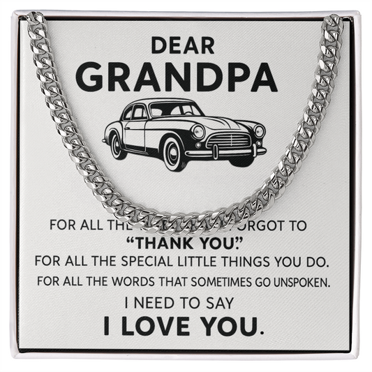Dear Grandpa Necklace