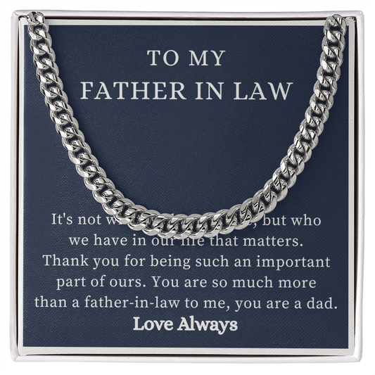 To My Father-in-Law Necklace