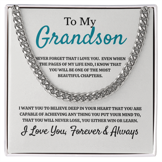 To My Grandson Necklace