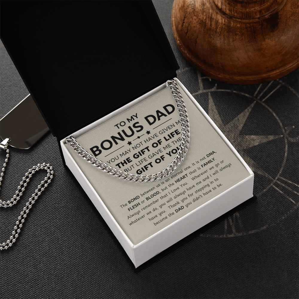 To My Bonus Dad Necklace