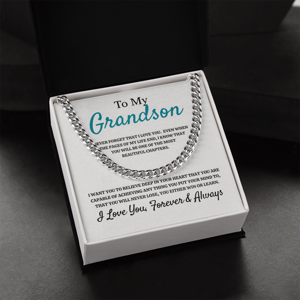 To My Grandson Necklace