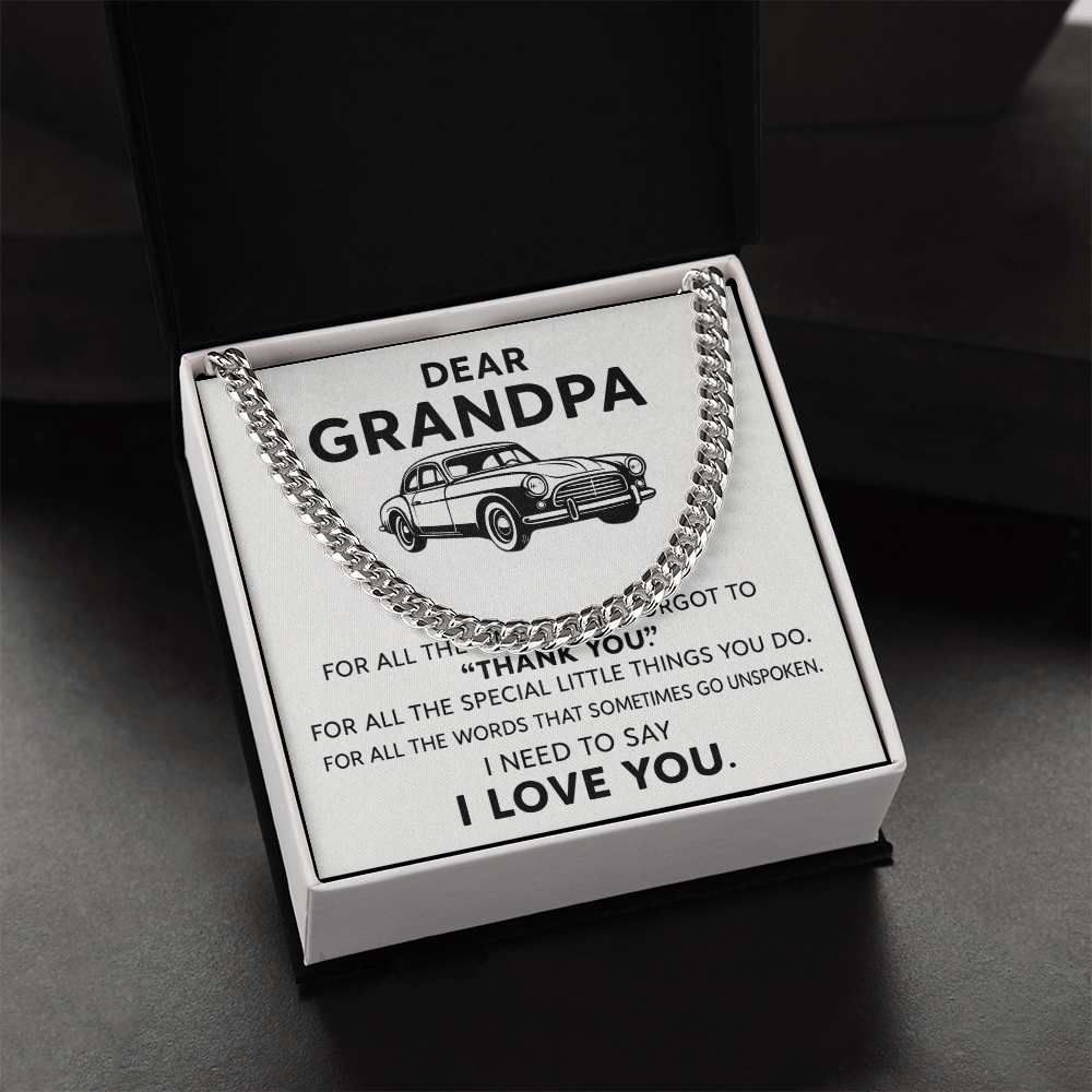 Dear Grandpa Necklace
