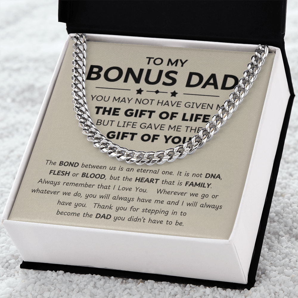 To My Bonus Dad Necklace
