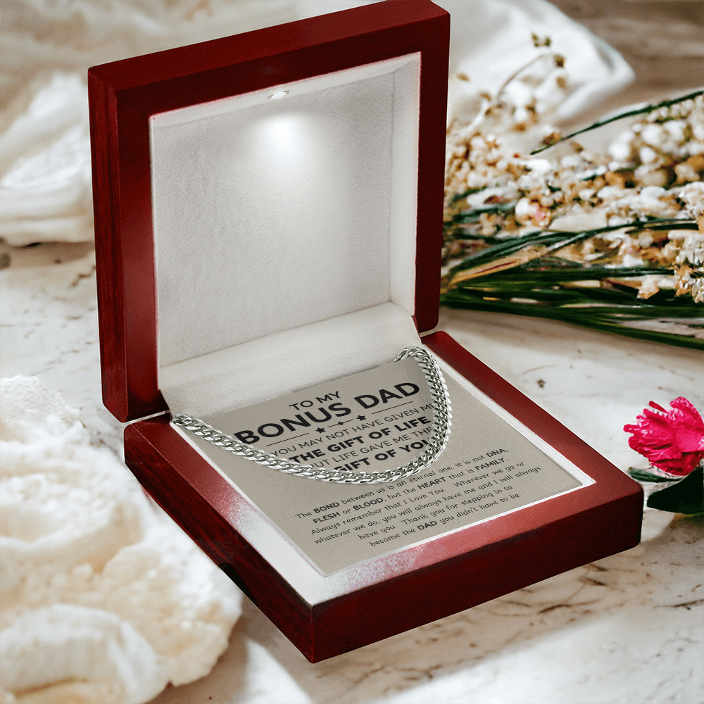 To My Bonus Dad Necklace