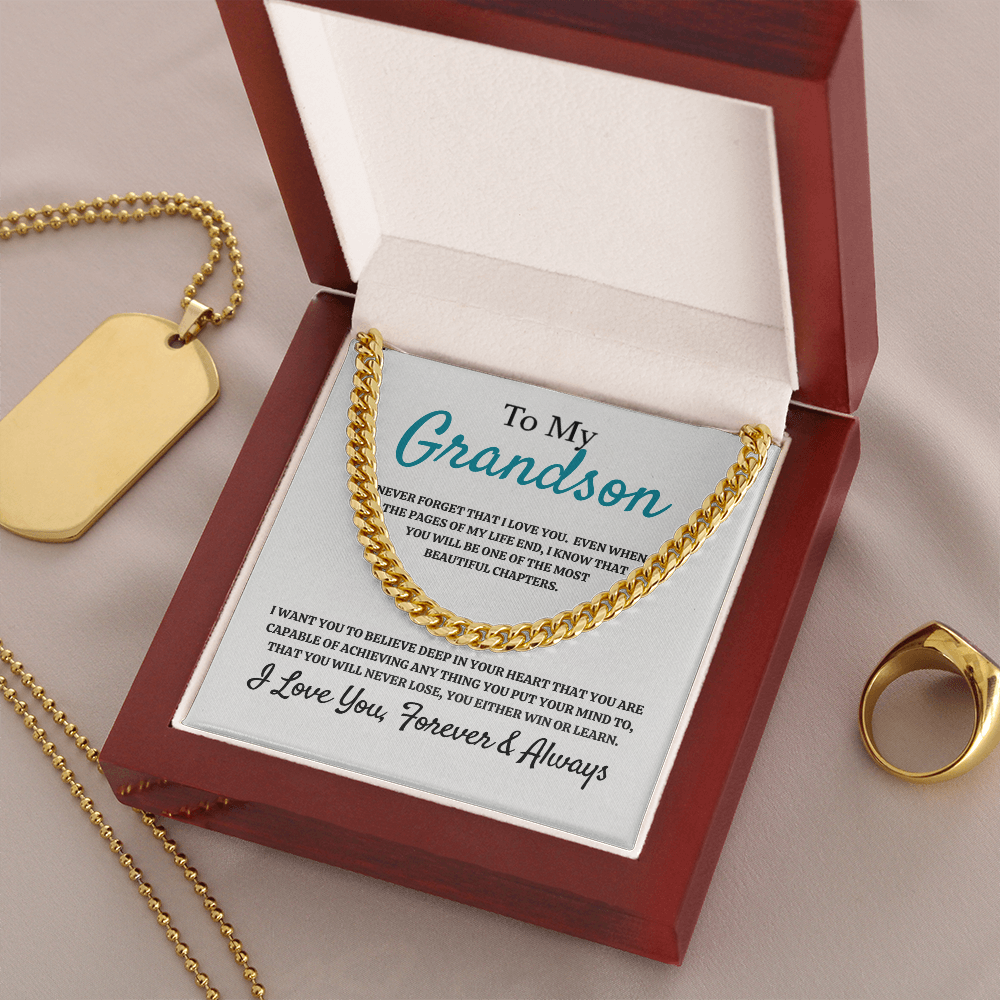 To My Grandson Necklace