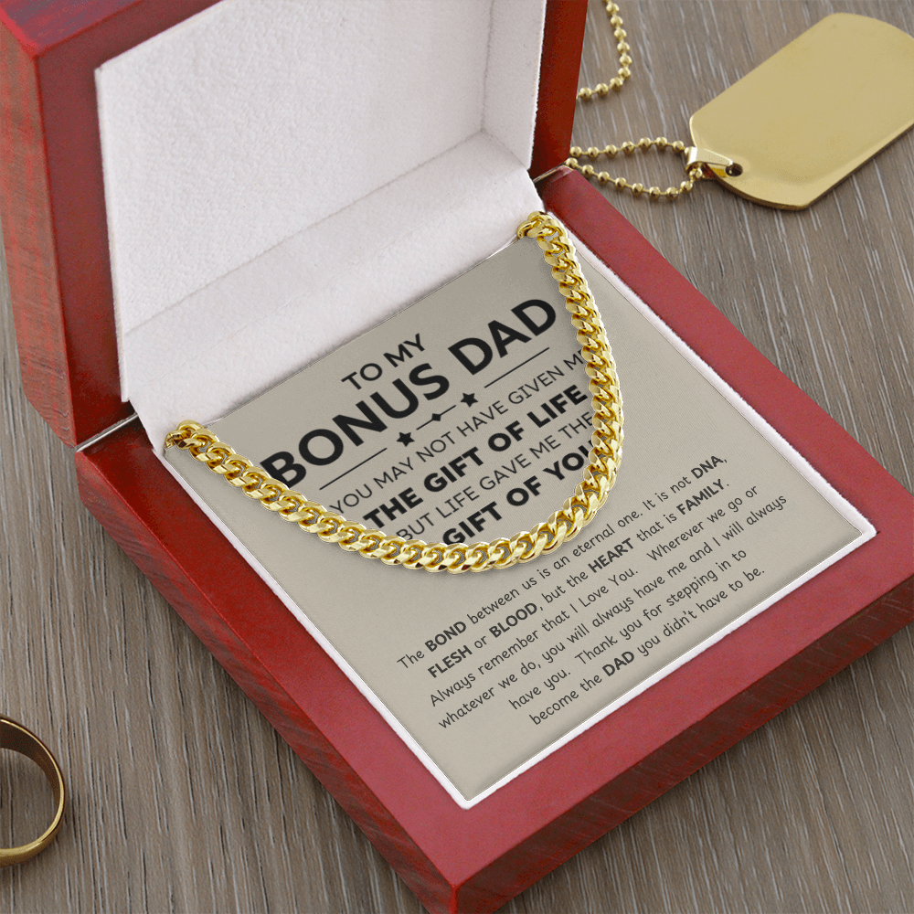 To My Bonus Dad Necklace