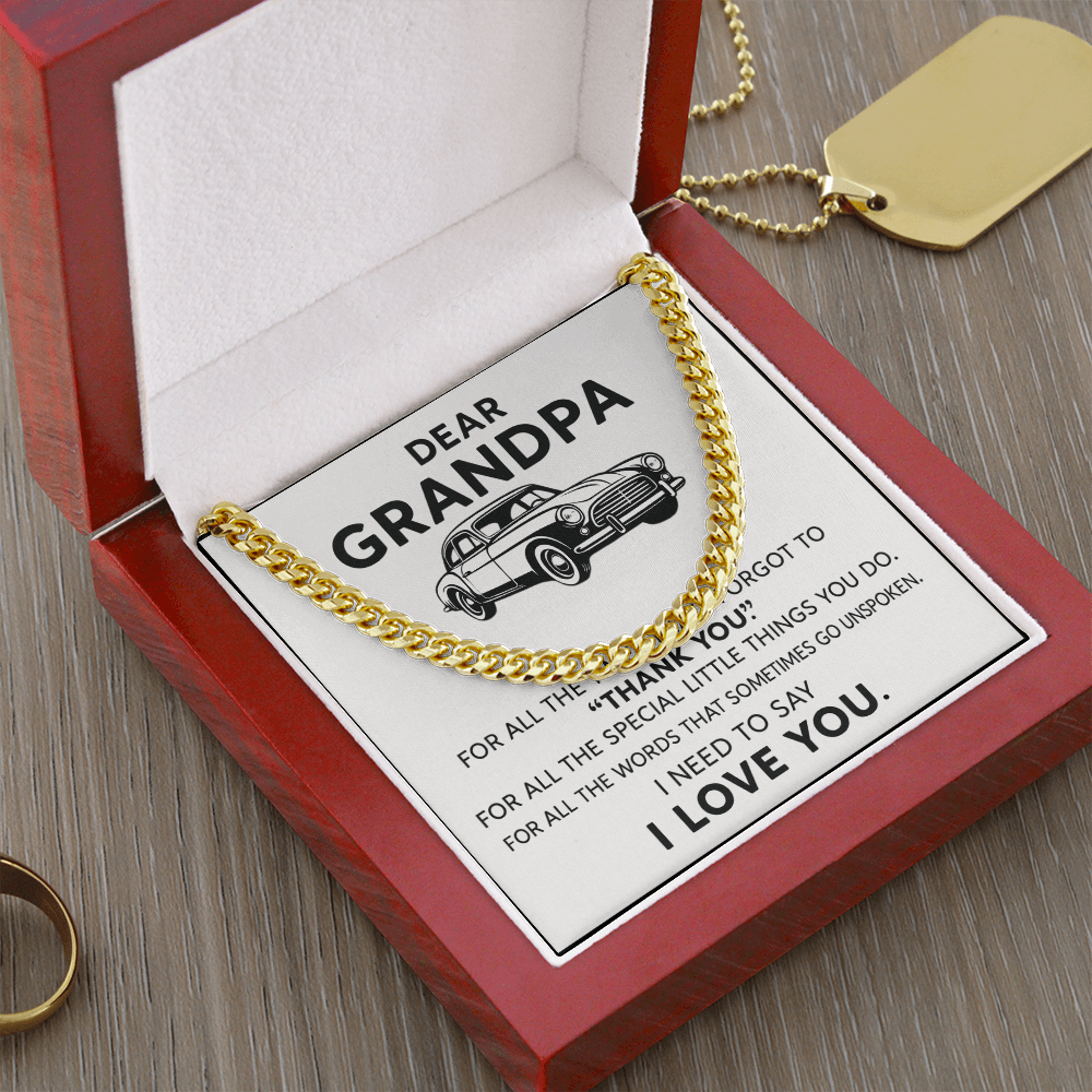 Dear Grandpa Necklace
