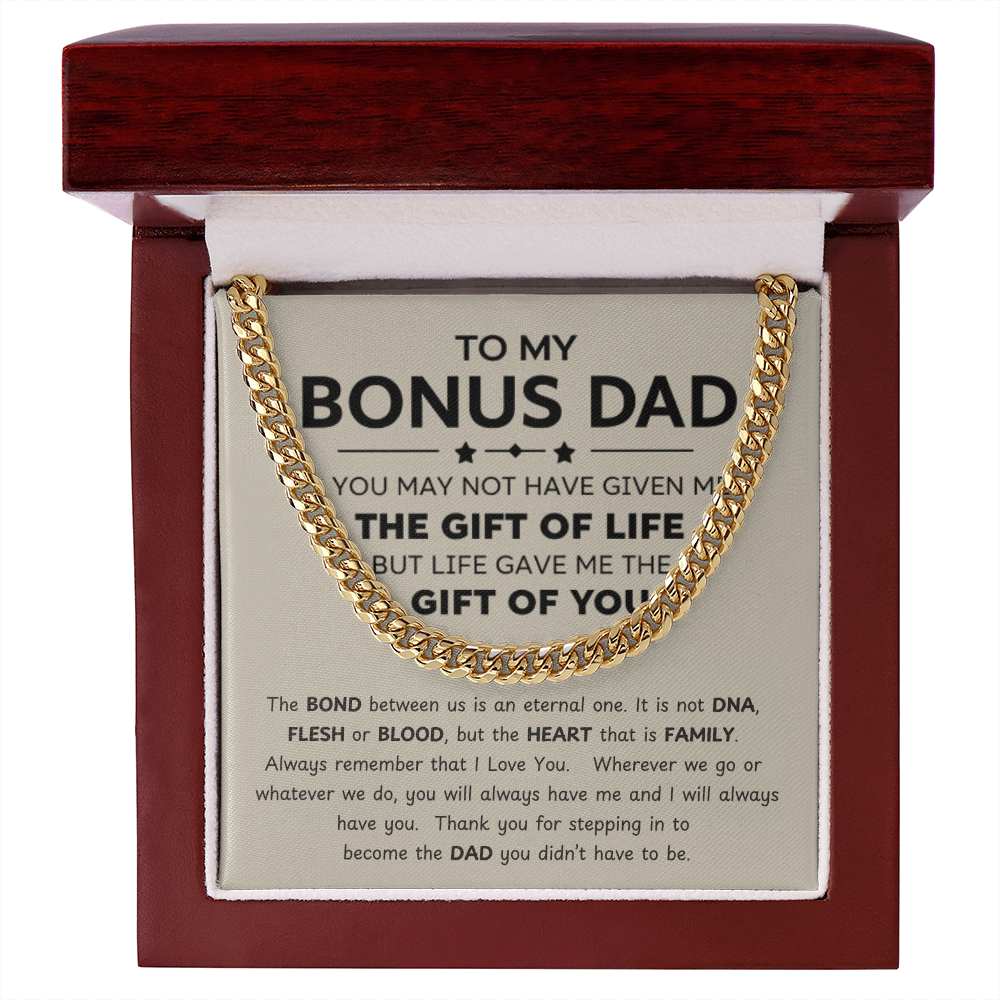 To My Bonus Dad Necklace