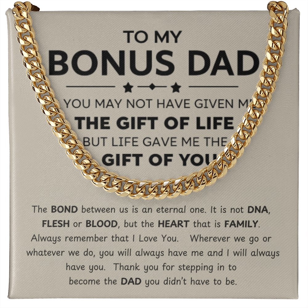 To My Bonus Dad Necklace