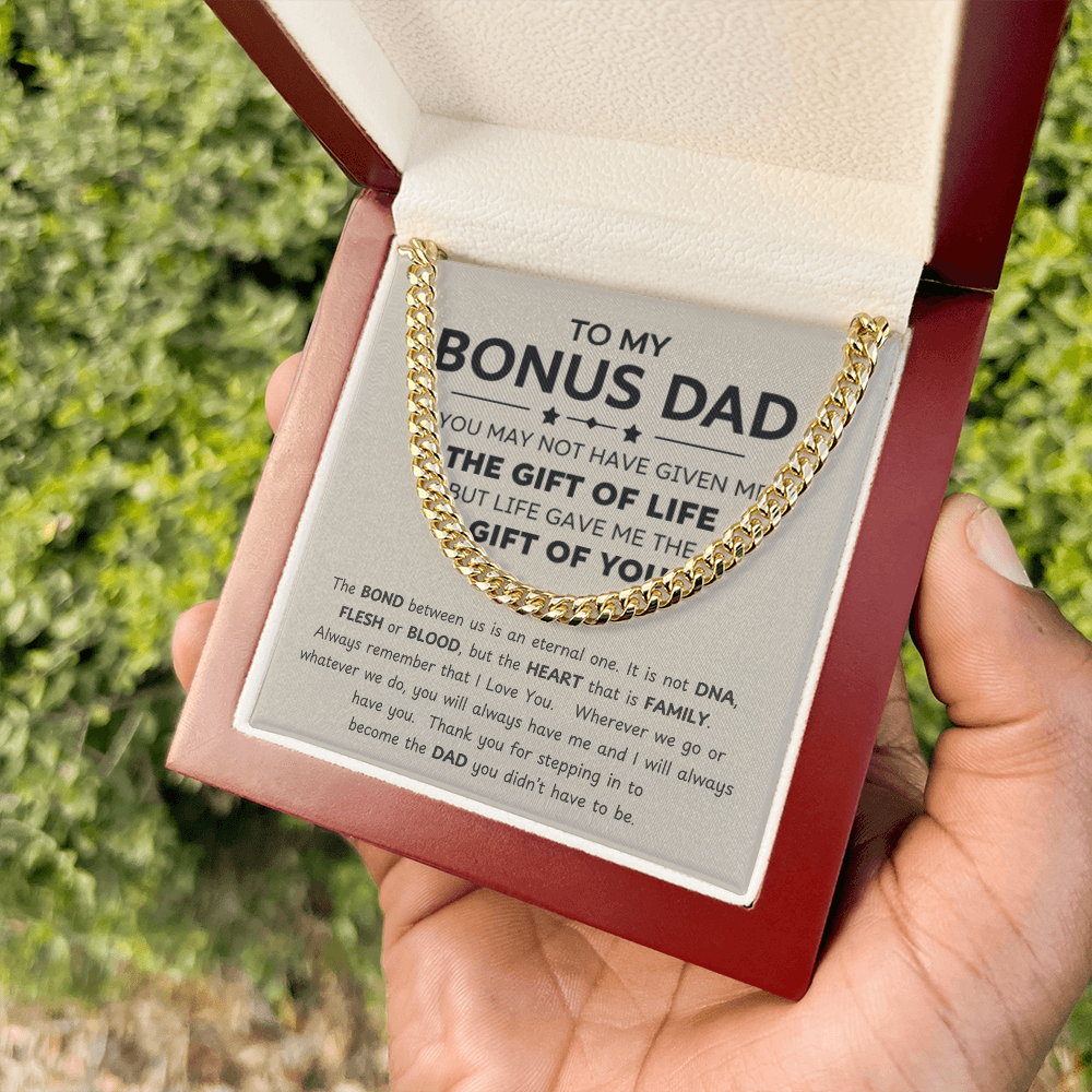 To My Bonus Dad Necklace