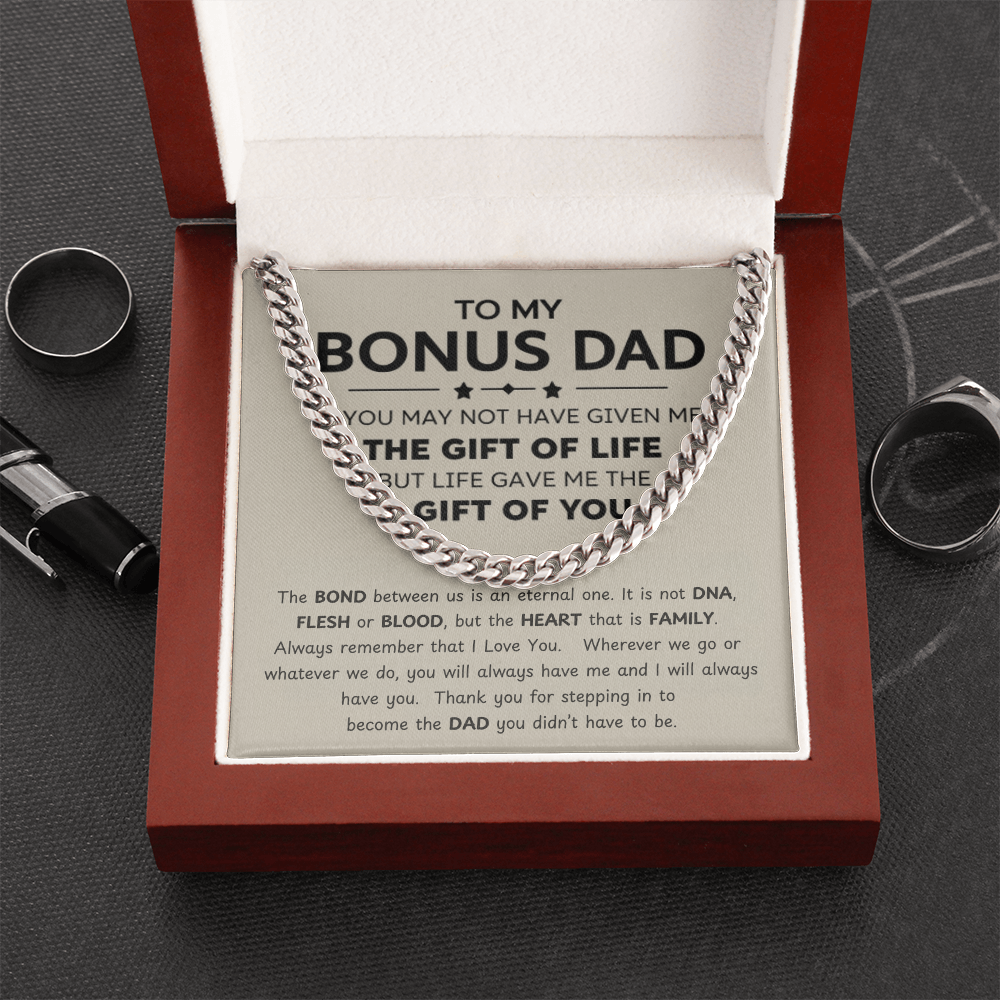 To My Bonus Dad Necklace