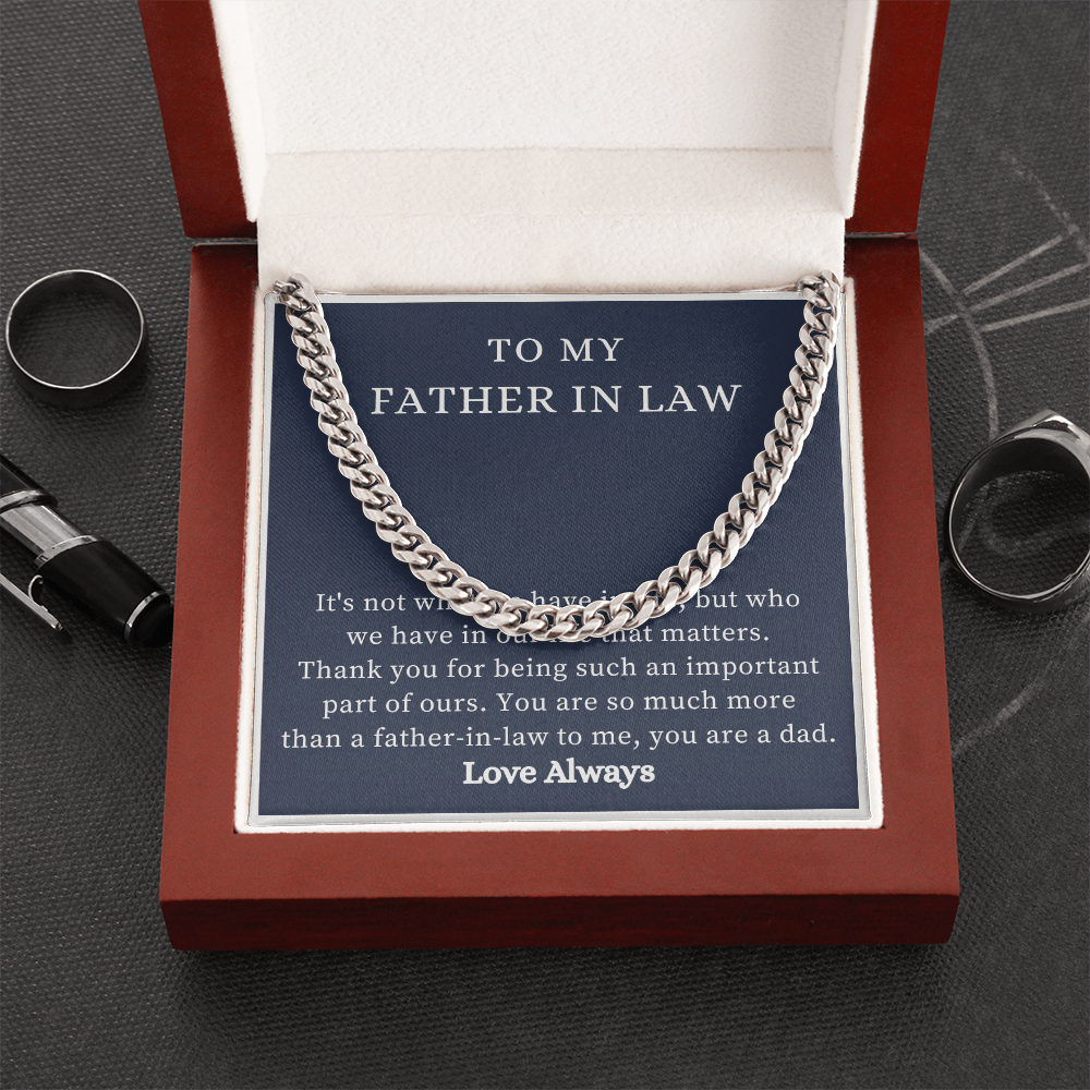 To My Father-in-Law Necklace