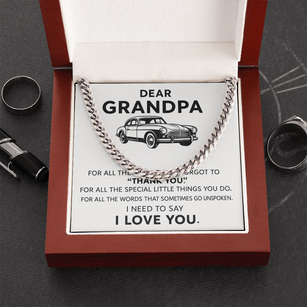 Dear Grandpa Necklace