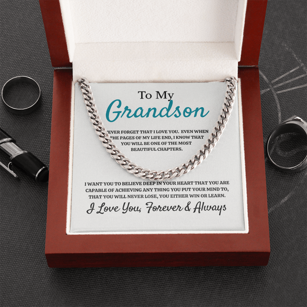 To My Grandson Necklace