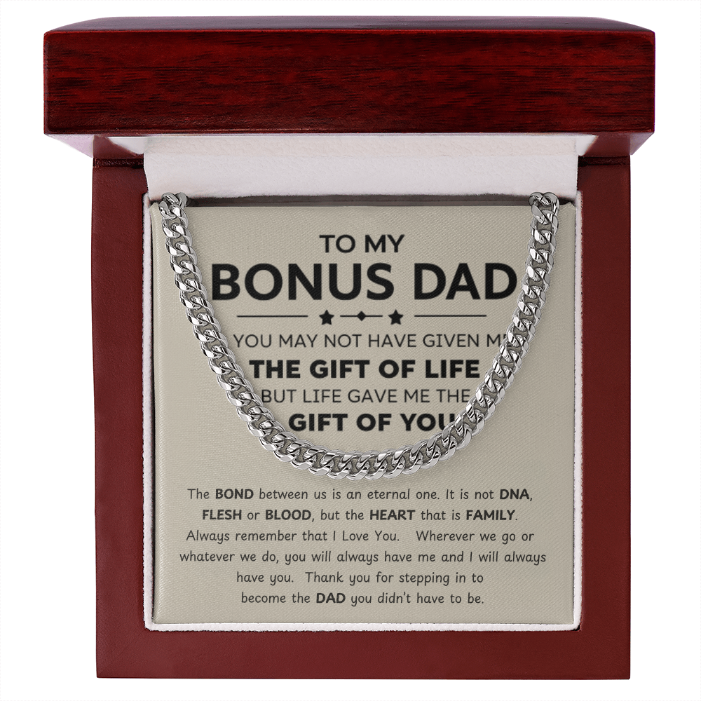 To My Bonus Dad Necklace