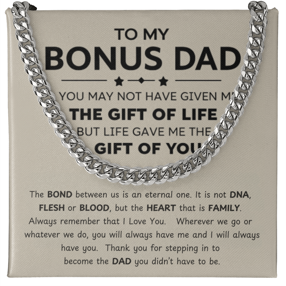 To My Bonus Dad Necklace