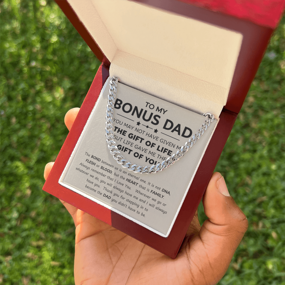 To My Bonus Dad Necklace