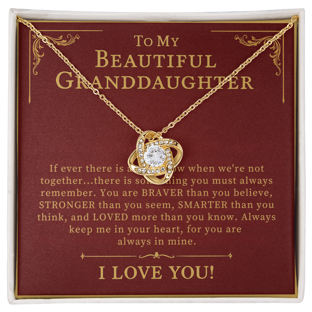 To My Beautiful Granddaughter Necklace