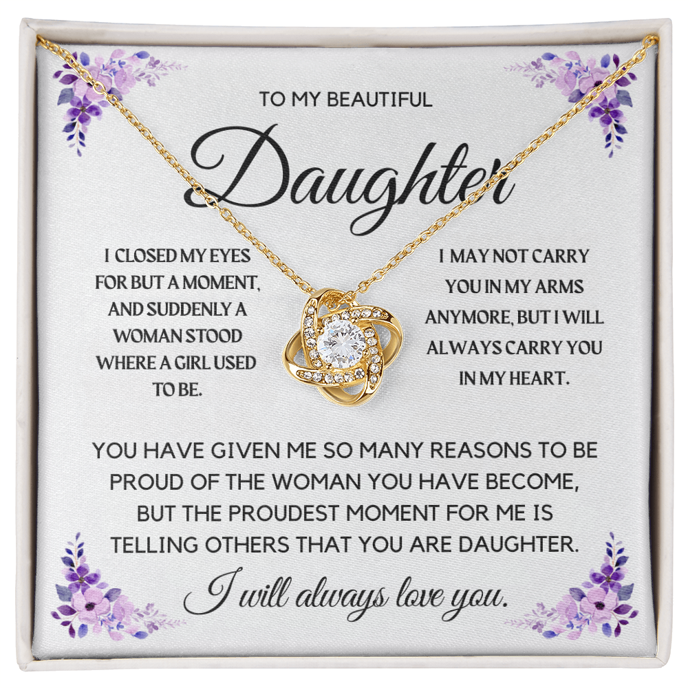 To My Beautiful Daughter Necklace