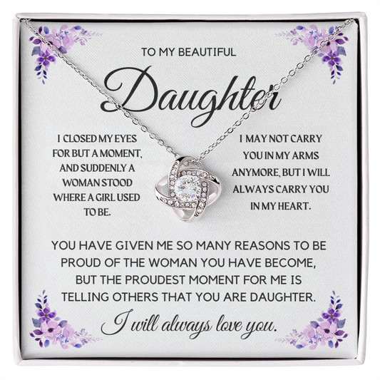 To My Beautiful Daughter Necklace
