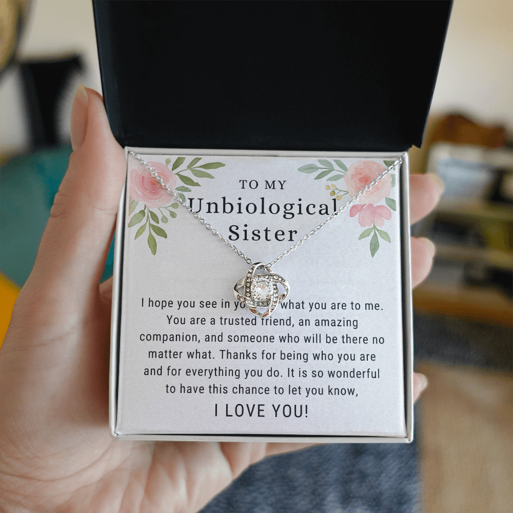 To My Unbiological Sister Necklace