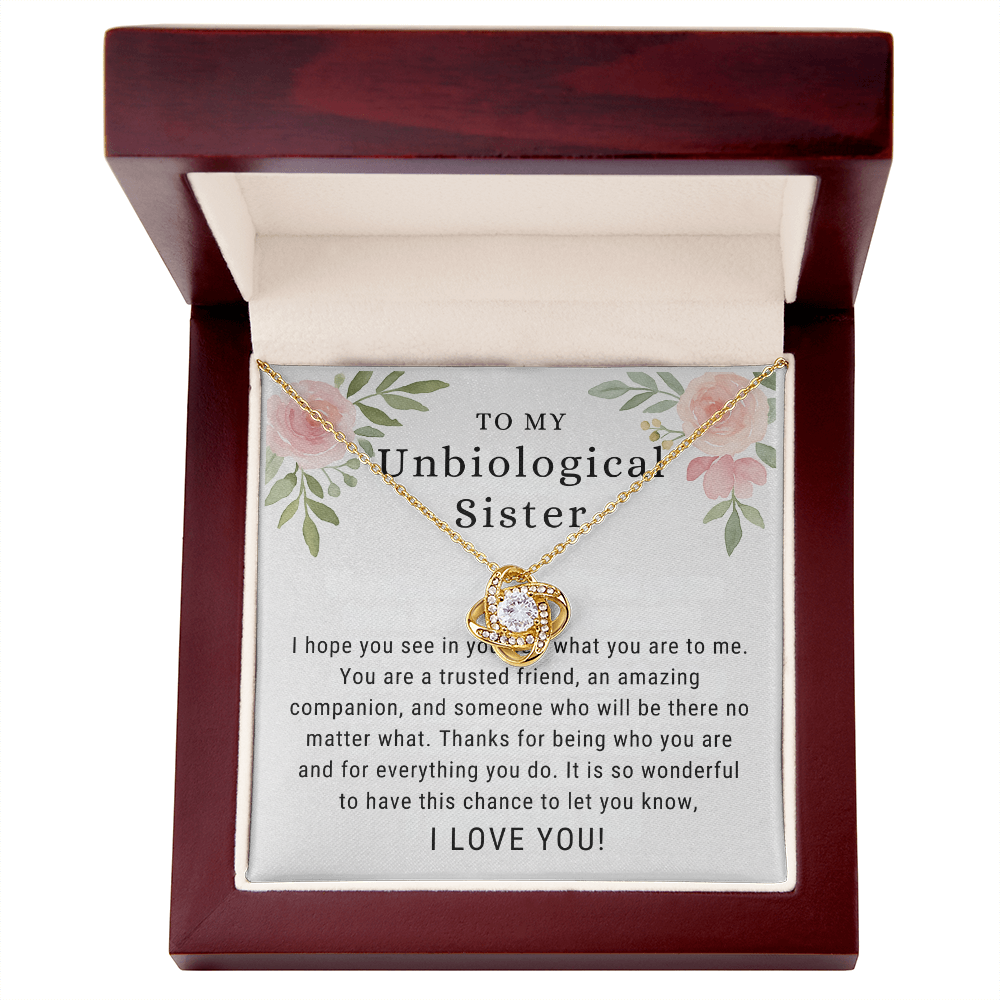 To My Unbiological Sister Necklace