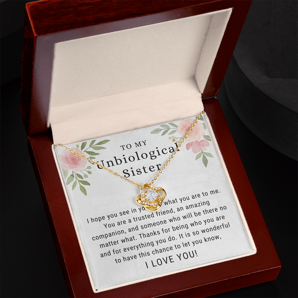 To My Unbiological Sister Necklace