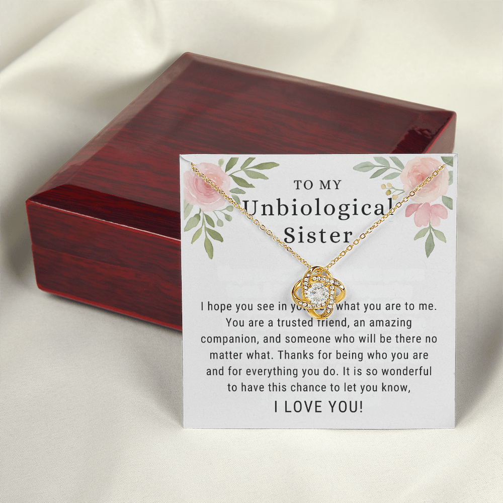 To My Unbiological Sister Necklace