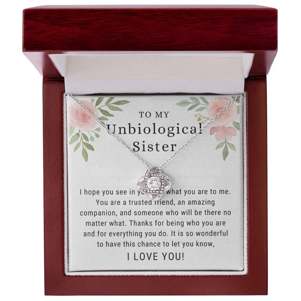 To My Unbiological Sister Necklace