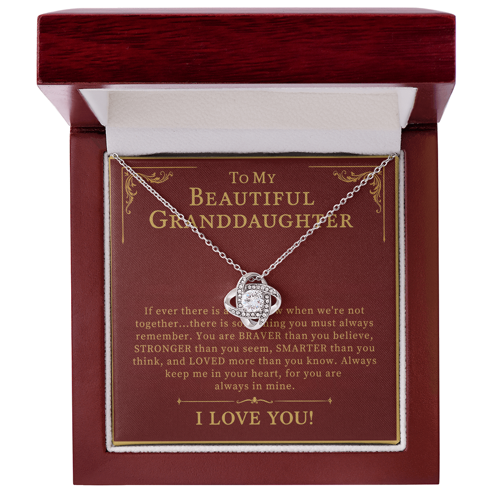 To My Beautiful Granddaughter Necklace