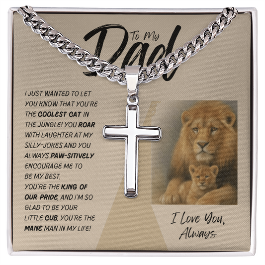 Dad- Coolest Cat Necklace