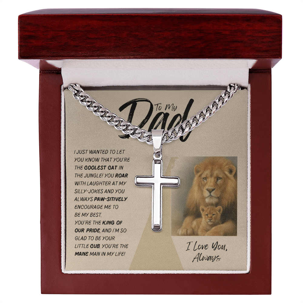 Dad- Coolest Cat Necklace